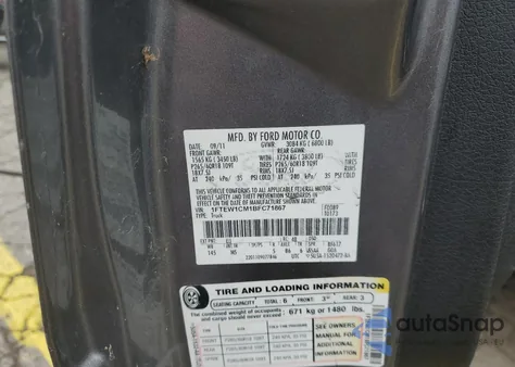 2011 Ford F150 Supercrew z USA, uszkodzony, nr VIN 1FTEW1CM1BFC71867